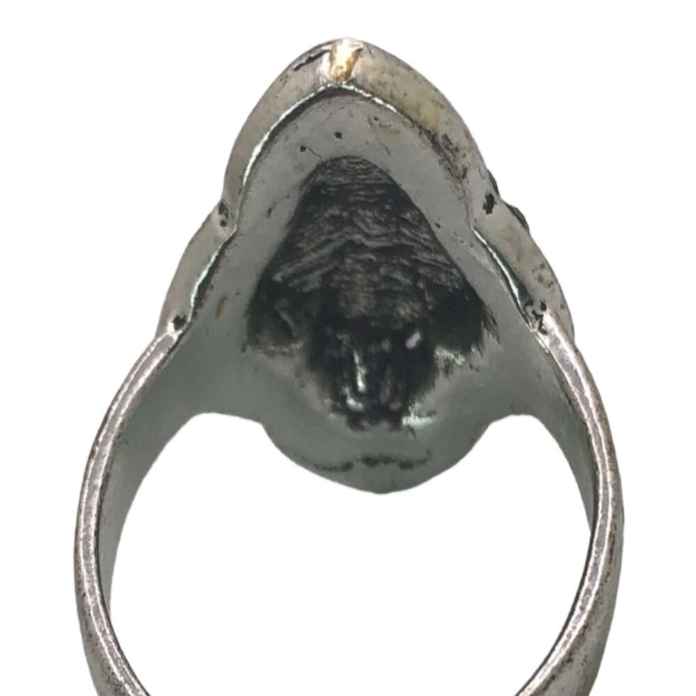 Silver and Multicolor Rhinestone Statement Ring - Size 7.5 - Picture 6 of 7
